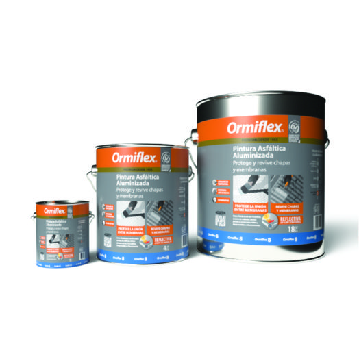 pintura asfaltica aluminizada ormiflex 8 de la linea premium de ormiflex